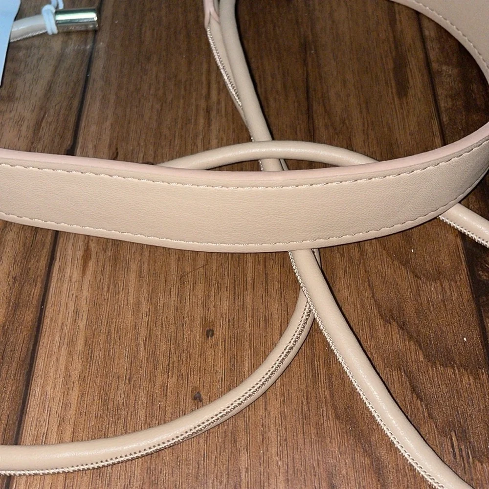 Fadivo Women’s OS Tan Tie Wrap Belt 64” NWT Pleather Vegan Leather